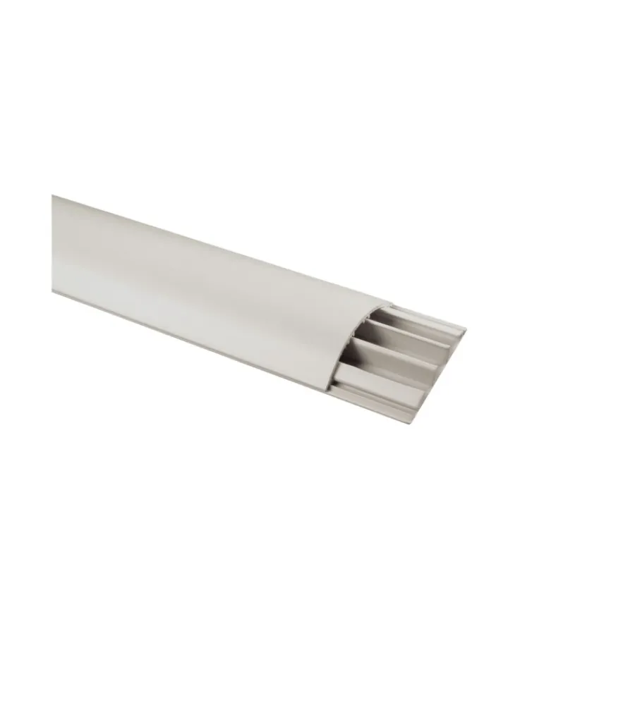 Tubi E Canaline-Poly Pool - 2 m canale sovrapavimento a 3 vie larghezza 69 mm bianco