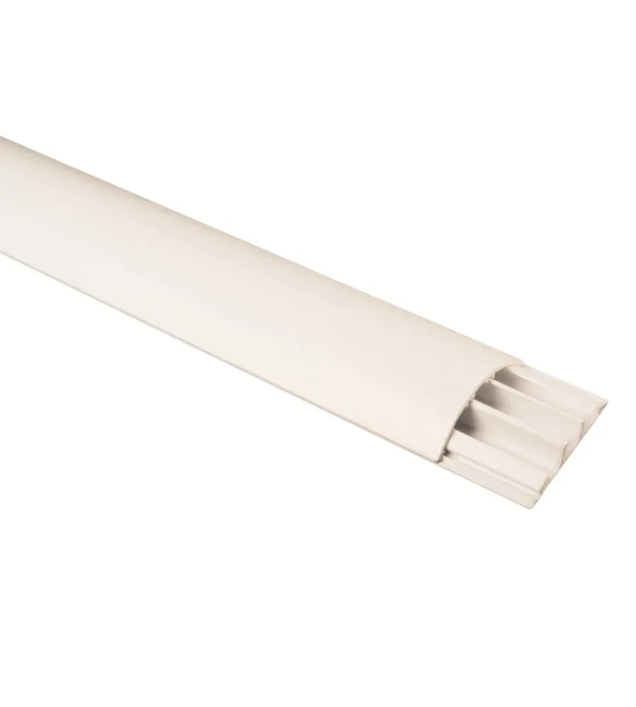 Tubi E Canaline-Poly Pool - 2 m canale sovrapavimento a 3 vie larghezza 69 mm bianco