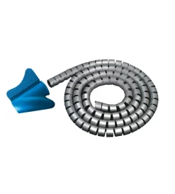 Online - 2 m guaina spiralata raccoglicavi argento Tubi Corrugati