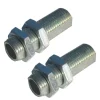 Clearance - 2 tubetti filettati e fresati in ferro zincato lunghezza 30 mm argento Portalampade