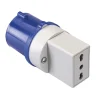 Multiprese Ed Adattatori-Poly Pool - adattatore industriale con spina 16 a e presa bivalente ip20 blu
