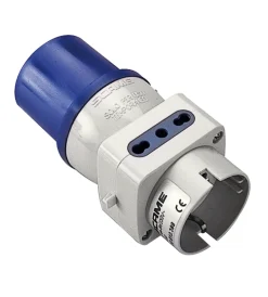 New - adattatore industriale con 3 prese civili e spina industriale 16 a ip20 blu Multiprese Ed Adattatori