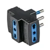 Multiprese Ed Adattatori-Poly Pool - adattatore multiplo spina 16 a e 3 prese bivalenti nero