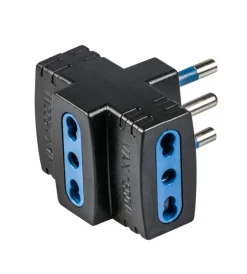 Multiprese Ed Adattatori-Poly Pool - adattatore multiplo spina 16 a e 3 prese bivalenti nero