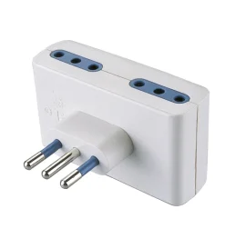Poly Pool Multiprese Ed Adattatori|- adattatore multiplo spina e 4 prese 10 a bianco