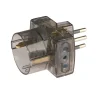 Poly Pool Multiprese Ed Adattatori|- adattatore spina e 2 prese 10 a e 1 presa standard tedesco trasparente fumé