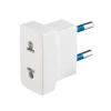 Multiprese Ed Adattatori-Poly Pool - adattatore spina 10 a e presa 10 a standard italiano e americano bianco