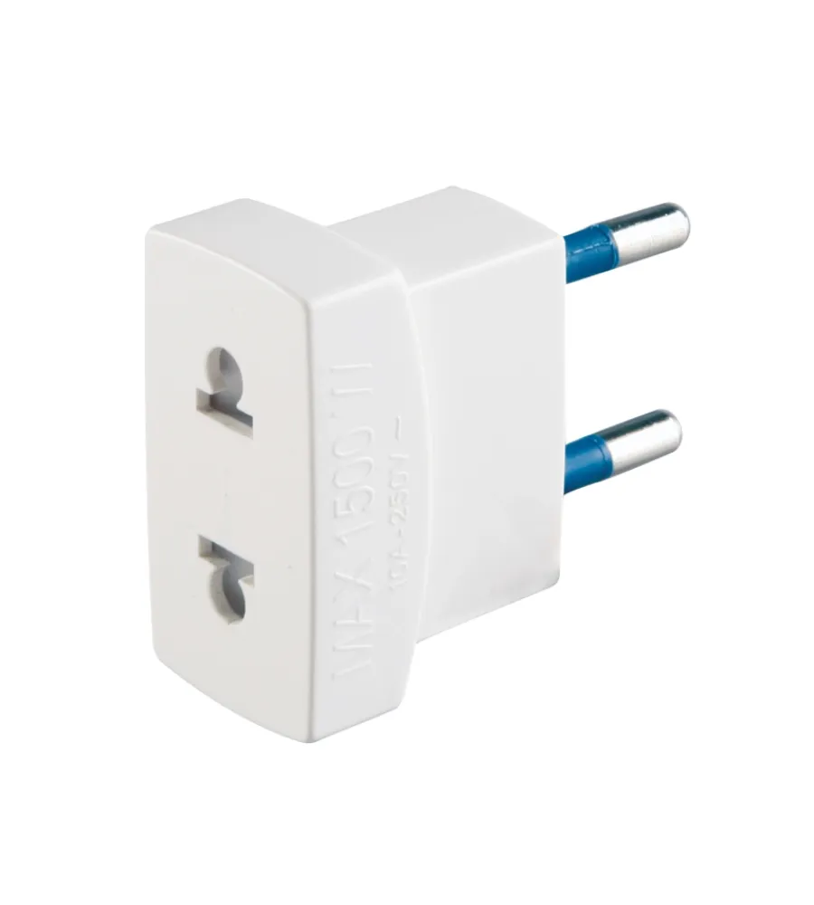 Multiprese Ed Adattatori-Poly Pool - adattatore spina 10 a e presa 10 a standard italiano e americano bianco