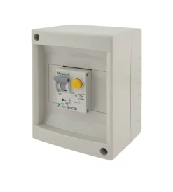 Outlet - interruttore magnetotermico differenziale completo di contenitore grigio Magnetotermici