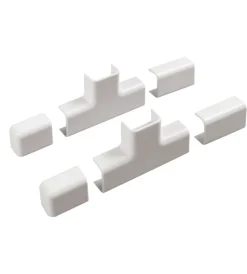 Tubi E Canaline-Poly Pool - kit accessori n° 2 per canale 20 x 10 mm, giunti lineari, a t e tappi bianco