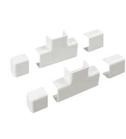 Discount - kit accessori n° 2 per canale 30 x 15 mm, giunti lineari, a t e tappi bianco Tubi E Canaline