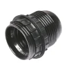 Portalampade-Poly Pool - portalampada e27 con 2 ghiere corpo filettato nero