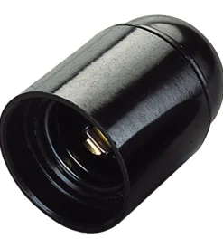 Sale - portalampada e27 corpo liscio nero Portalampade