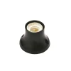 Hot - portalampada e27 da parete con base dritta nero Portalampade