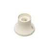 Discount - portalampada e27 da parete con base dritta bianco Portalampade