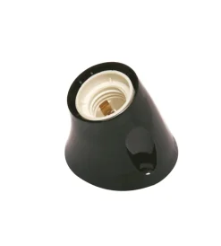 Poly Pool Portalampade|- portalampada e27 da parete con base inclinata nero