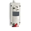 Poly Pool Magnetotermici|- presa da parete con dispositivo blocco 16 a 3p+n+t ip44 rossa