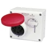 Poly Pool Magnetotermici|- presa da parete con dispositivo di blocco 16 a 3p+n+t ip44 rossa