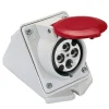 Poly Pool Spine E Prese|- presa inclinata da parete 16 a 3p+t ip44 rossa