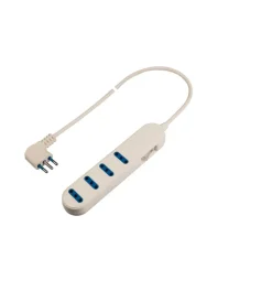 Clearance - presa multipla con 4 prese 10 a 1,5 m cavo e interruttore bianca Multiprese Ed Adattatori