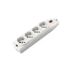 Poly Pool Multiprese Ed Adattatori|- presa multipla con 4 prese pluristandard e interruttore bianca