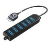 Multiprese Ed Adattatori-Poly Pool - presa multipla con 6 prese bivalenti e 1,5 m cavo nera