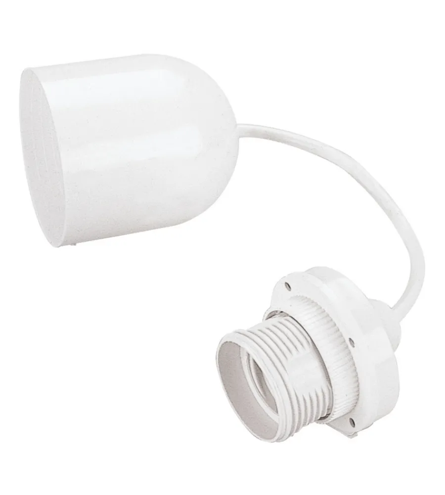 Portalampade-Poly Pool - punto luce da soffitto con 80 cm di cavo e portalampada e27 bianco