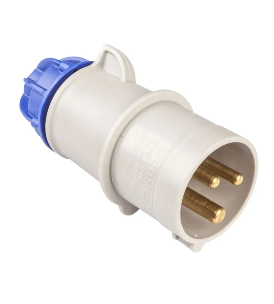 Spine E Prese-Poly Pool - spina mobile industriale 16 a 2p+t ip44 blu