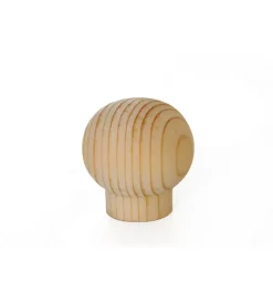 Ferramenta Per Mobili E Infissi- Pomolo in legno - ø 30 mm. - pino grezzo