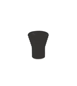 Ferramenta Per Mobili E Infissi|Pomolo rigato in plastica - ø 15 mm. - nero