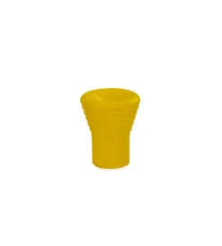 Ferramenta Per Mobili E Infissi- Pomolo rigato in plastica - ø 15 mm. - giallo