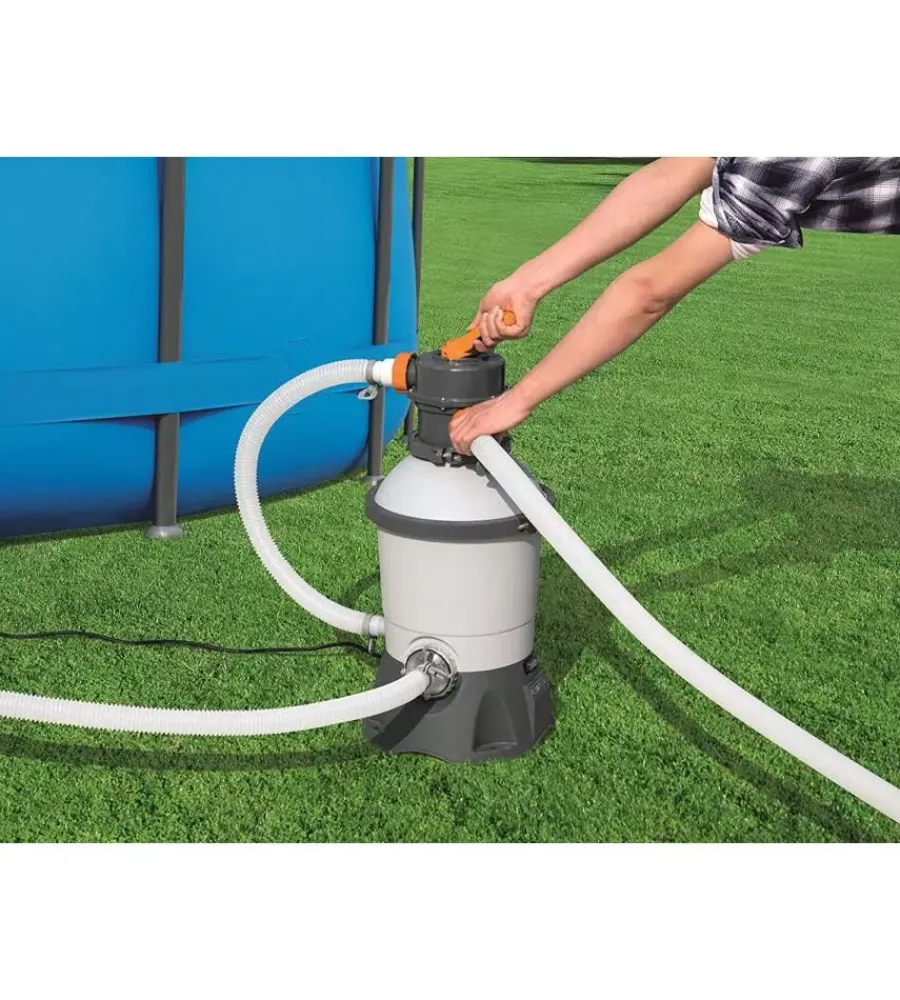 Bestway Piscine|Pompa di filtraggio a sabbia "flowclear" per piscine da 3.028 litri/ora - cod. 58515