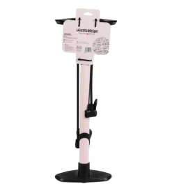 Bici|Pompa gonfiaggio per officina la gazzetta dello sport in acciaio colore rosa con manometro, 26x14,5x59 cm