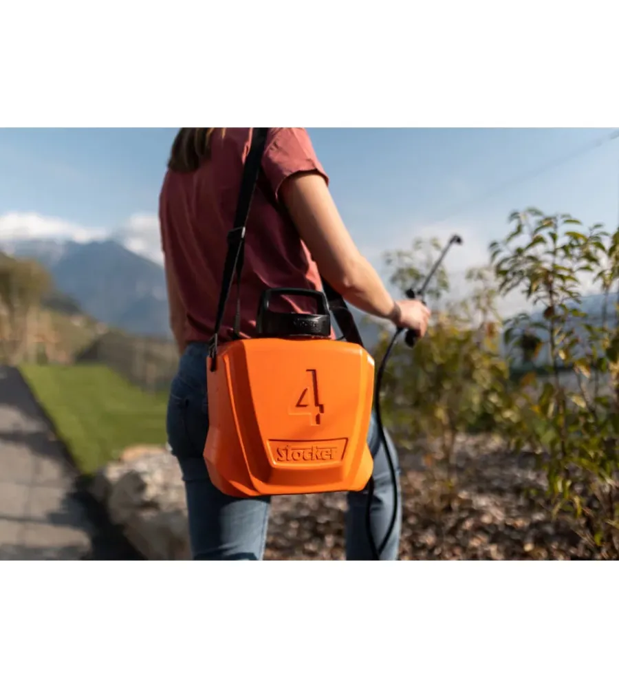 Attrezzatura Giardinaggio-Stocker Pompa irroratrice a tracolla a batteria "401" 4l 2 bar 3,6v 2,5ah