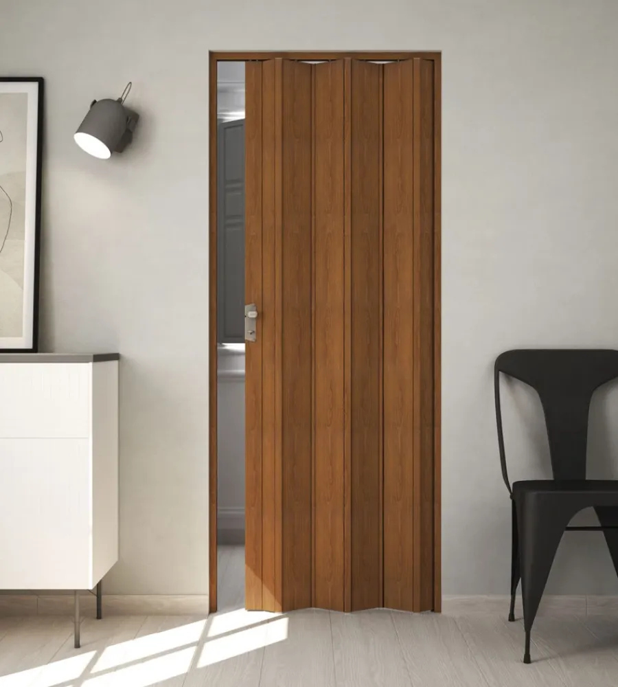 Porta a soffietto da interno "maya" ciliegio 88,5x214 cm Porte, Scale E Pavimenti