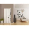 Porte, Scale E Pavimenti-Forte Porta a soffietto da interno "luciana" bianco con vetro 88,5x214 cm