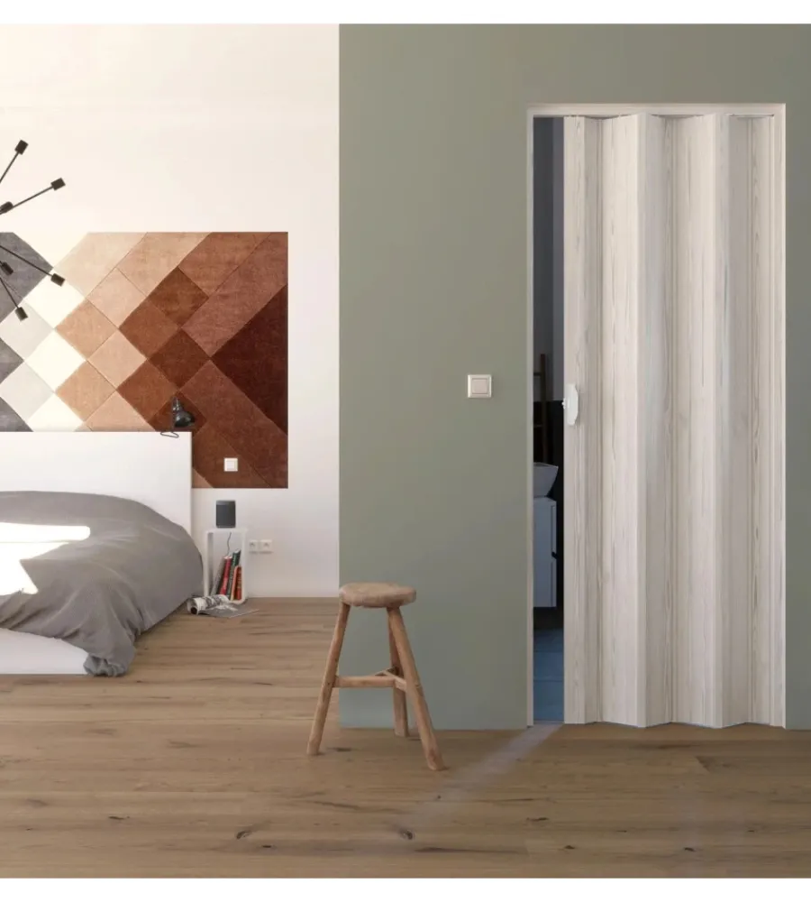Outlet Porta a soffietto da interno "maya" bianco 83x214 cm Porte, Scale E Pavimenti