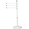 Accessori Bagno-Decor Bagno Porta asciugamani con 3 barre per bagno in acciaio bianco, 48,5x28x91 cm