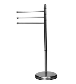 Accessori Bagno-Decor Bagno Porta asciugamani da terra in acciaio cromato con 3 barre