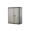 Porta attrezzi da esterno "high store" in duotech grigio 140x73,6x170,4 cm Contenitori Da Esterno