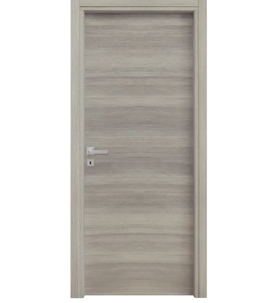 Porte, Scale E Pavimenti- Porta battente da interno reversibile in rovere grigio, 70x210 cm