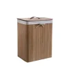 Best Porta biancheria rettangolare in bamboo - naturale. Accessori Bagno
