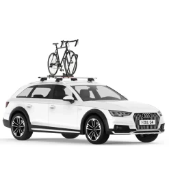 Hot Porta bicicletta da tetto "highroad"  con fissaggio ruota anteriore colore nero y8002124 Portaggio