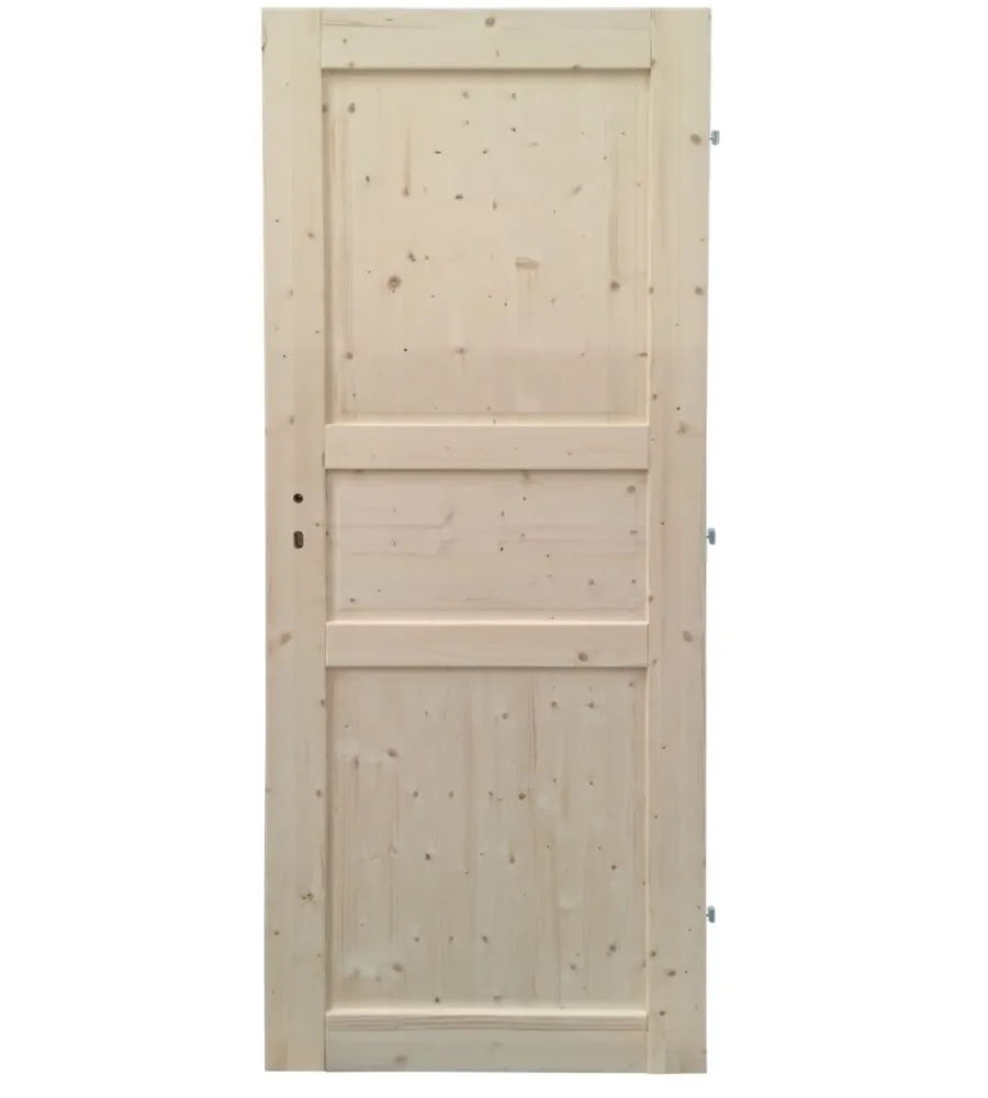 Porte, Scale E Pavimenti- Porta monako reversibile in abete - 80 x 210 cm