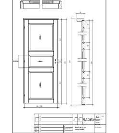 Porte, Scale E Pavimenti- Porta monako reversibile in abete - 80 x 210 cm