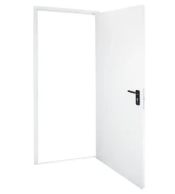 Porte Zincate-Tagliafuoco- Porta multiuso reversibile tamburata "tv" bianco antigraffio 80x200 cm