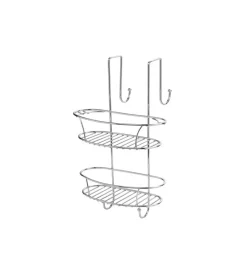 Docce E Accessori-Decor Bagno Porta oggetti per doccia con 2 ripiani - in acciaio cromato