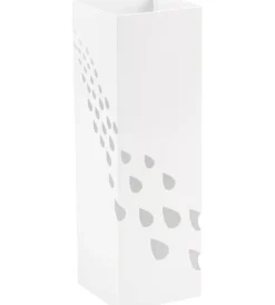 Decorazione Ambienti- Porta ombrelli bianco squadrato, 16x16x49 cm