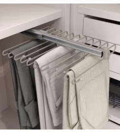 Armadi-Emuca Porta pantaloni estraibile in acciaio color pietra