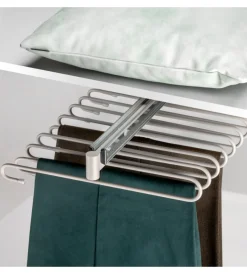 Armadi-Emuca Porta pantaloni estraibile in acciaio color pietra